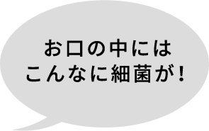 お口の中にはこんなに細菌が！