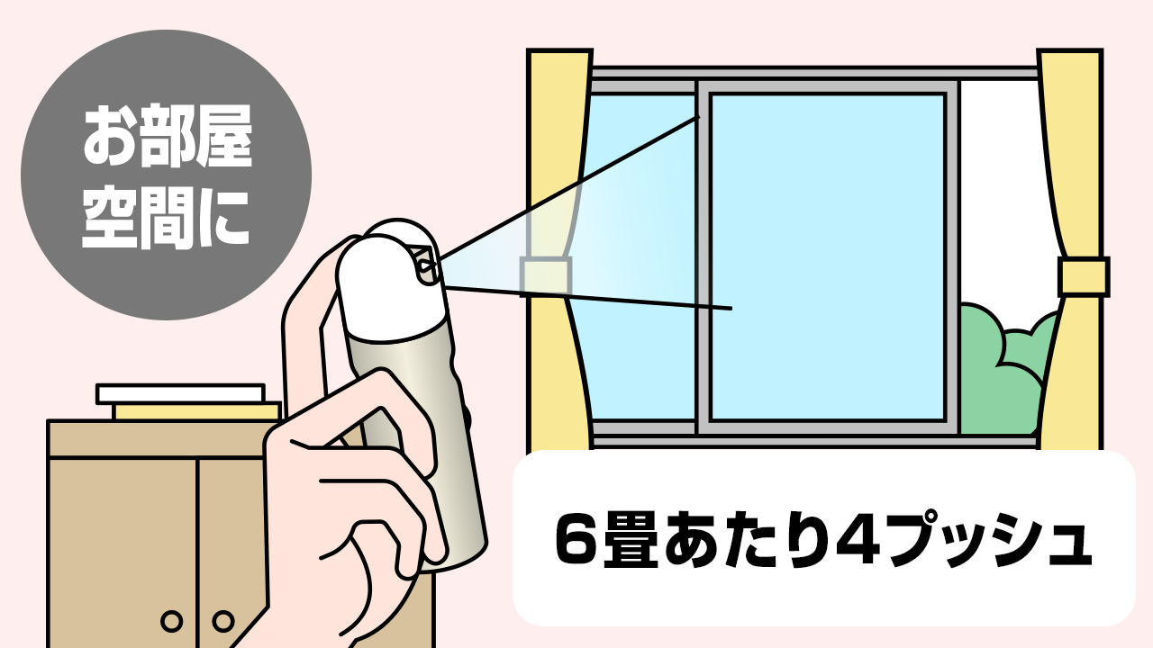 お部屋空間に 6畳あたり4プッシュ