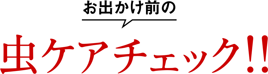 お出かけ前の虫ケアチェック