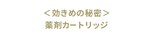 <効きめの秘密>薬剤カートリッジ